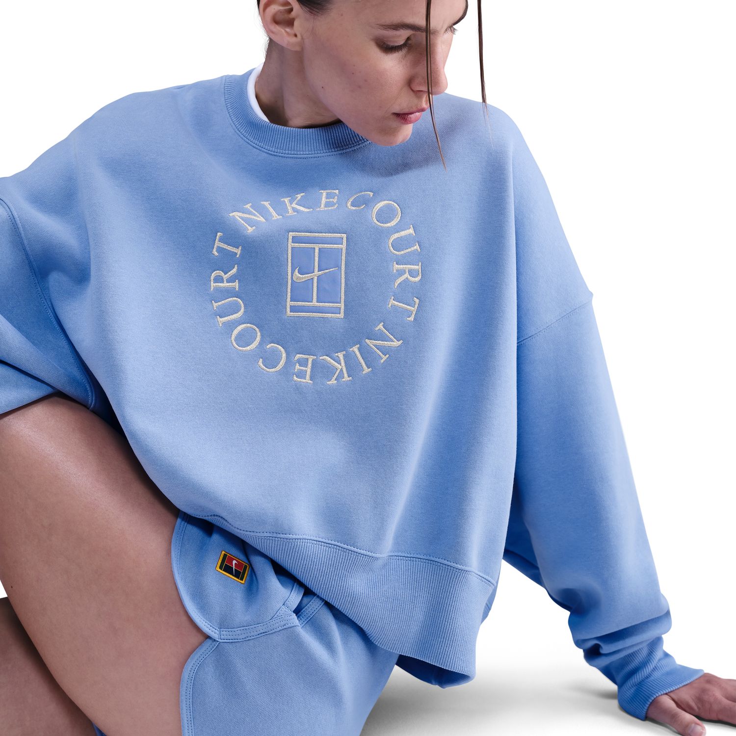 Nike Court Heritage Phoenix Fleece női tenisz pulóver - Image 3